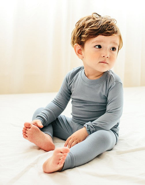 Toddler unisex powder blue 2 piece modal pajama