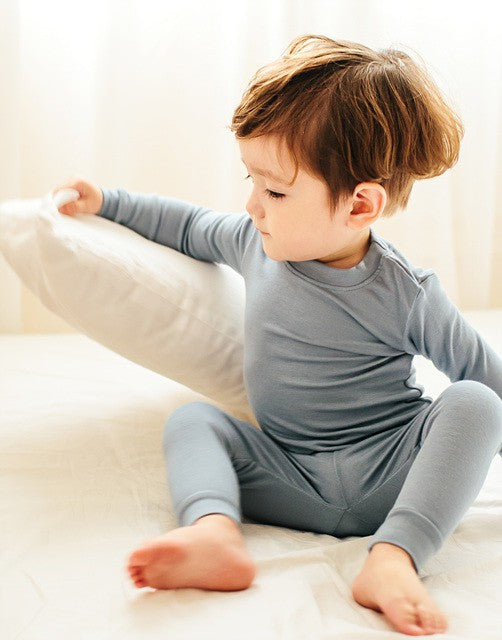 Toddler unisex powder blue 2 piece modal pajama