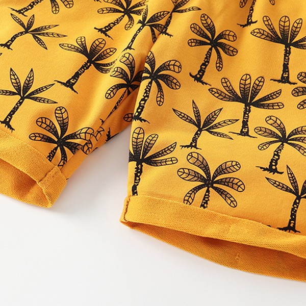 Boys "Little Cool Dude" Tee and orange palm tree shorts set - Kids clothes
