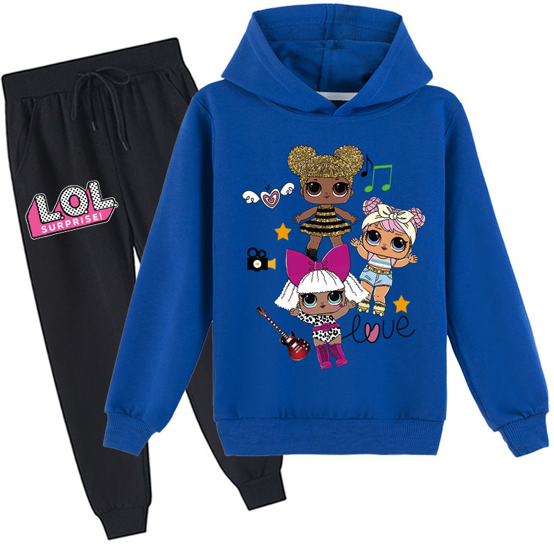 Girls Hoodie Children's LOL Sweatshirt and Pants Set