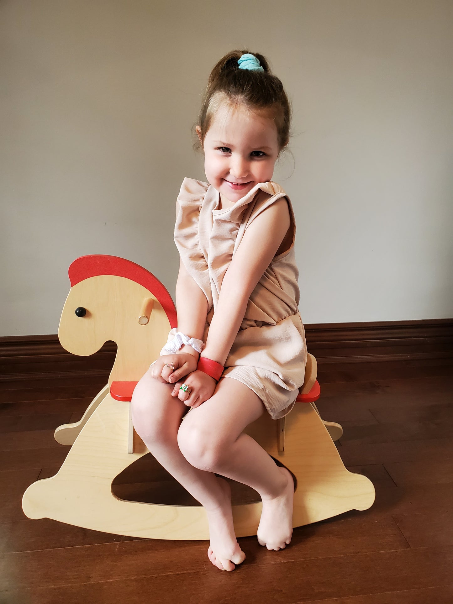 Girls ruffle nude/beige romper - Kids clothes