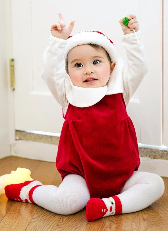 Toddlers Fuzzy Fun Santa socks