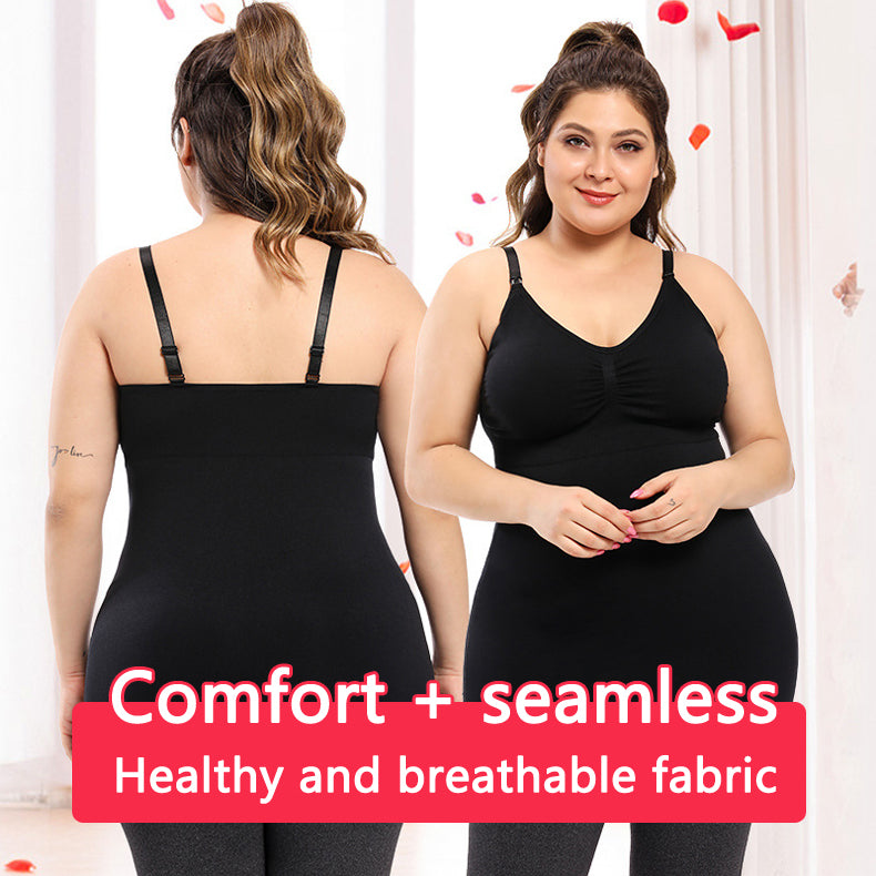 Women's plus size cotton/spandex maternity & nursing tank in black or nude