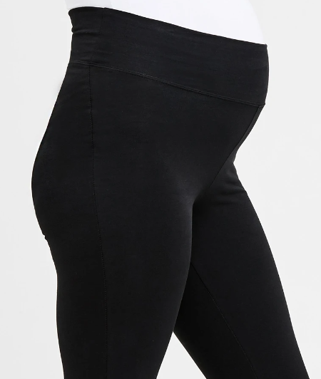Women's Black Ripe maternity organic Maternity & Post Natal Cotton leggings