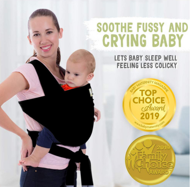 Unisex KeaBabies Baby Wrap carrier - in Grey or Black