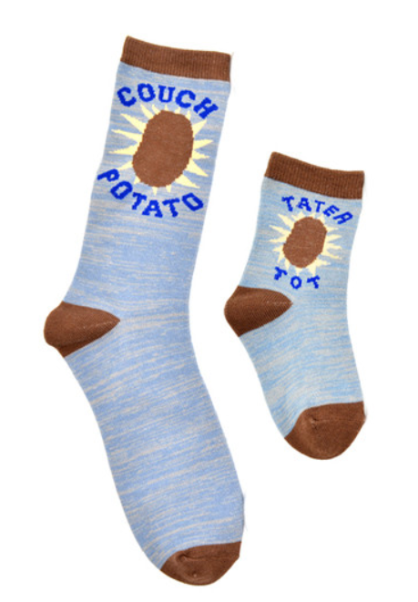 Daddy and me socks - one Pair of socks for Dad and one Pair for the kiddo (2-5 years) - Great Gift for Dad