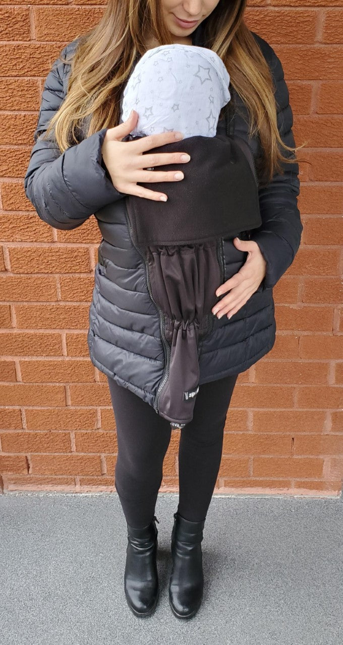Doublure polaire pour panneau d'extension de veste - Noir