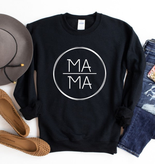 Women's Black "Mama" Maternity & Post Natal cotton blend sweatshirt