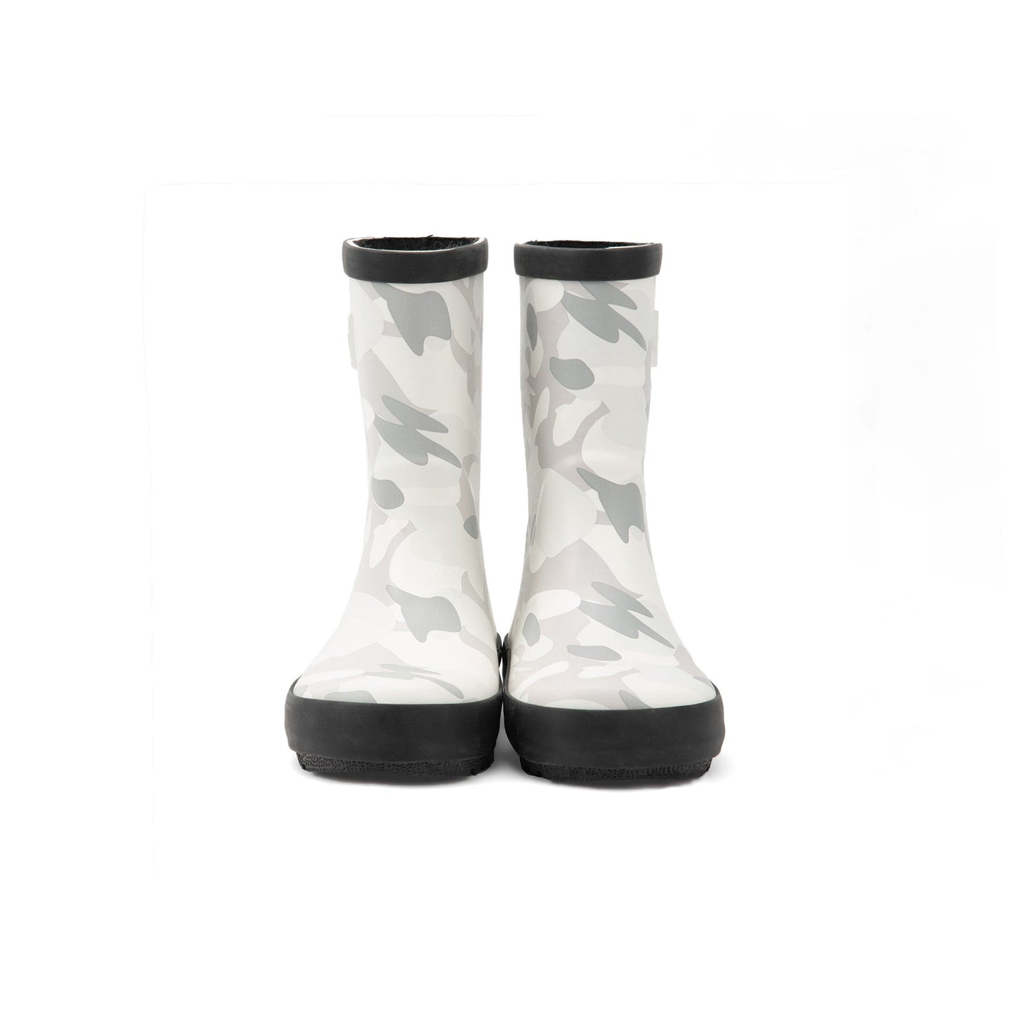 Kid's Stonz rubber Rain Boots in light grey camo print