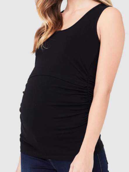 Women's Ripe maternity organic maternity & nursing tank top - in Black or White