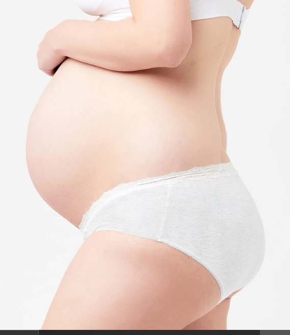 Women's Ripe maternity maternity & post natal Lacey Brief undies in black, light grey or light pink