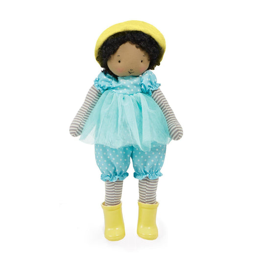 Baby and kids "Phoebe" Girl Friend plush Doll with doll hat and doll boots - Bunnies by the Bay
