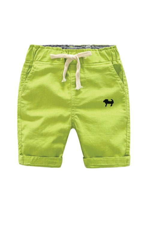 Boys "Rock Star" Tee and lime green cotton shorts set - Kids clothes