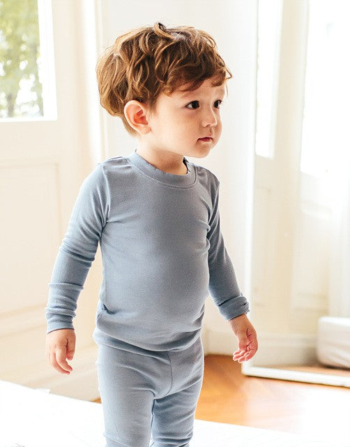 Toddler unisex powder blue 2 piece modal pajama