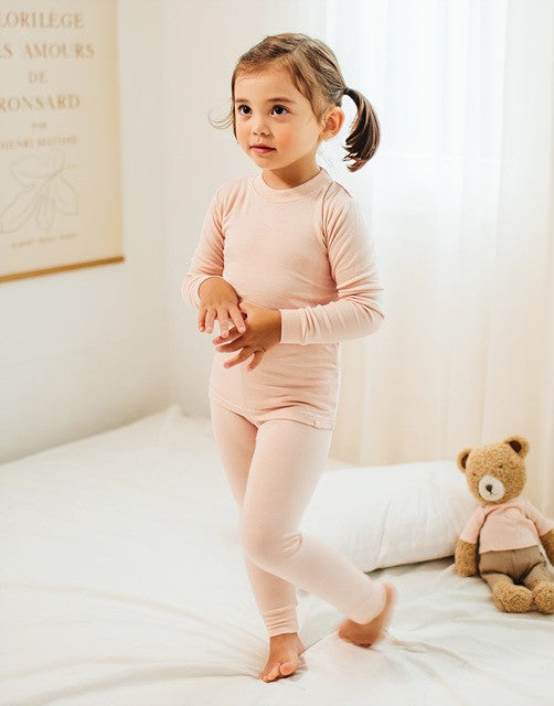 Toddler powder pink 2 piece modal pajama