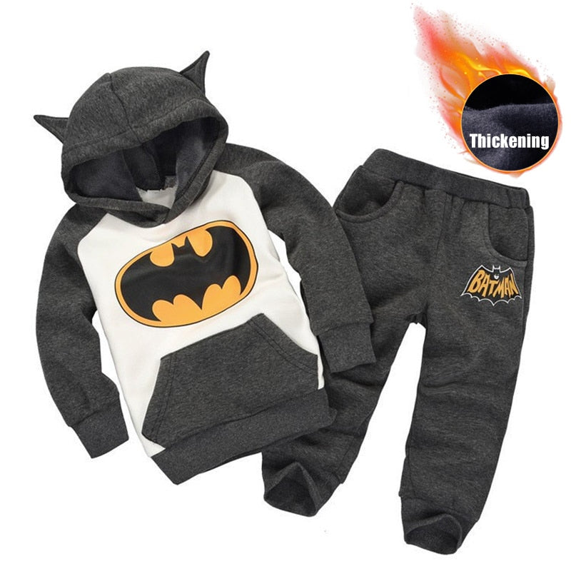 Kids and baby unisex Batman fleece sweater and pants set