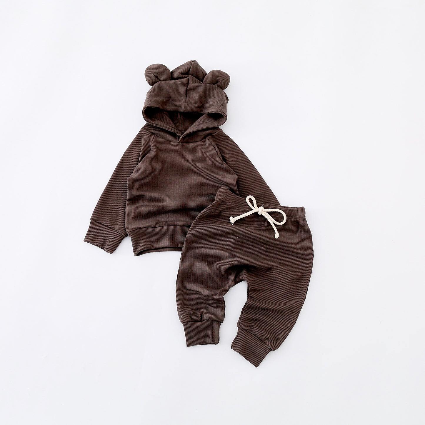 Baby unisex harem pants with pullover cat ear hooded