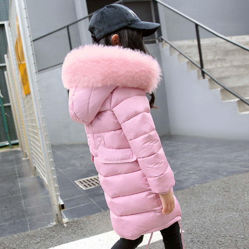 Kids mid length thick padded coat