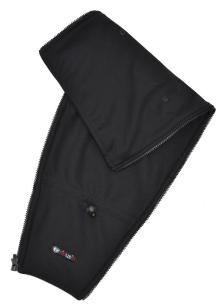Unisex Black "Zip Us In" Longer length zip jacket extender panel for maternity wear and post natal