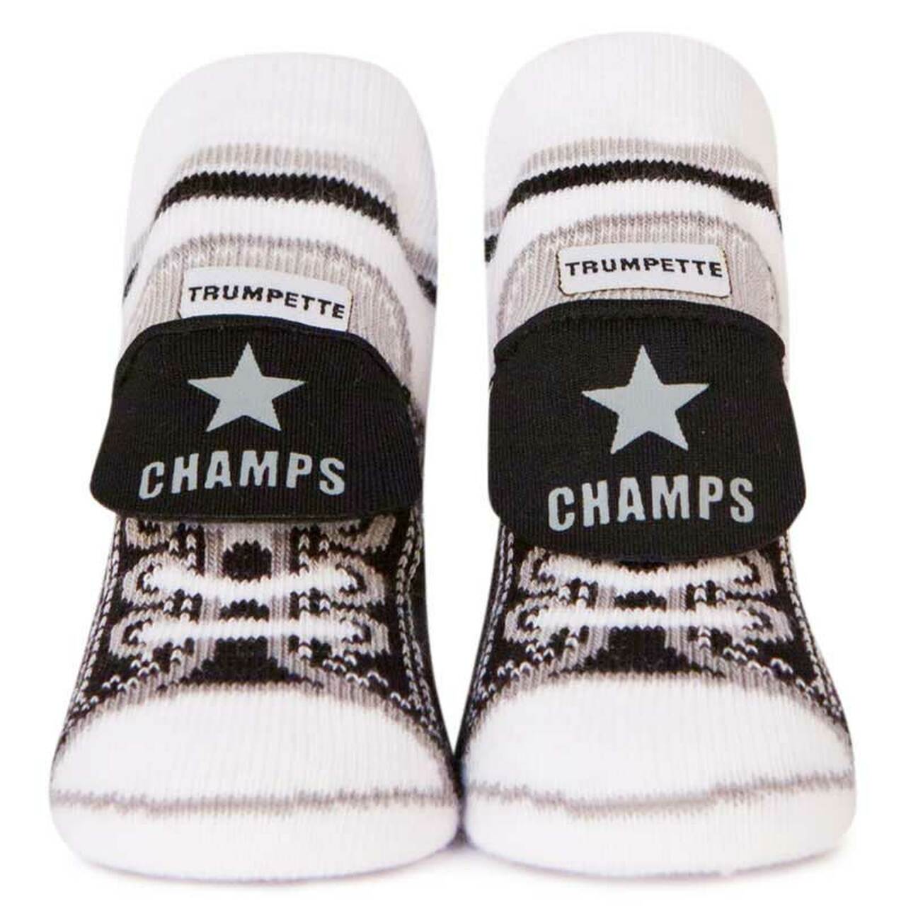 Champs Baby socks with grip - set of 6  - Size 0-12 Months - Gift box included