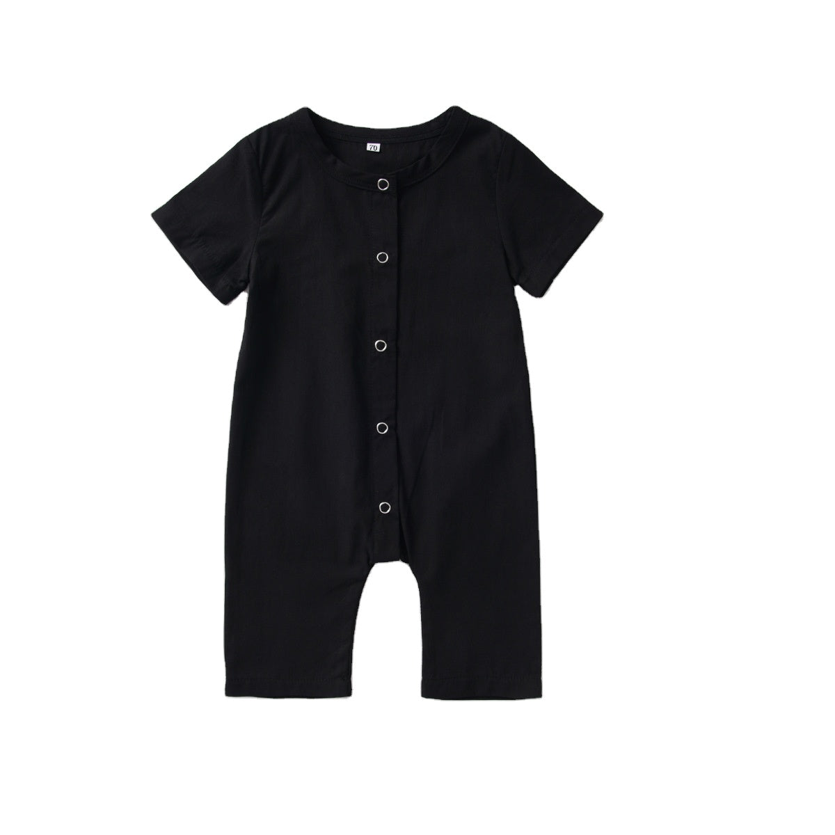 Unisex short Sleeve cotton baby Romper - Black