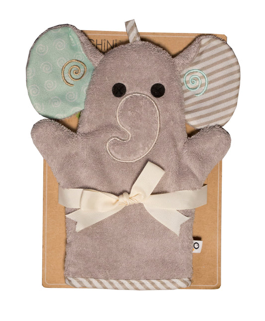 Baby's Grey "Elle the Elephant" Bath Mitt