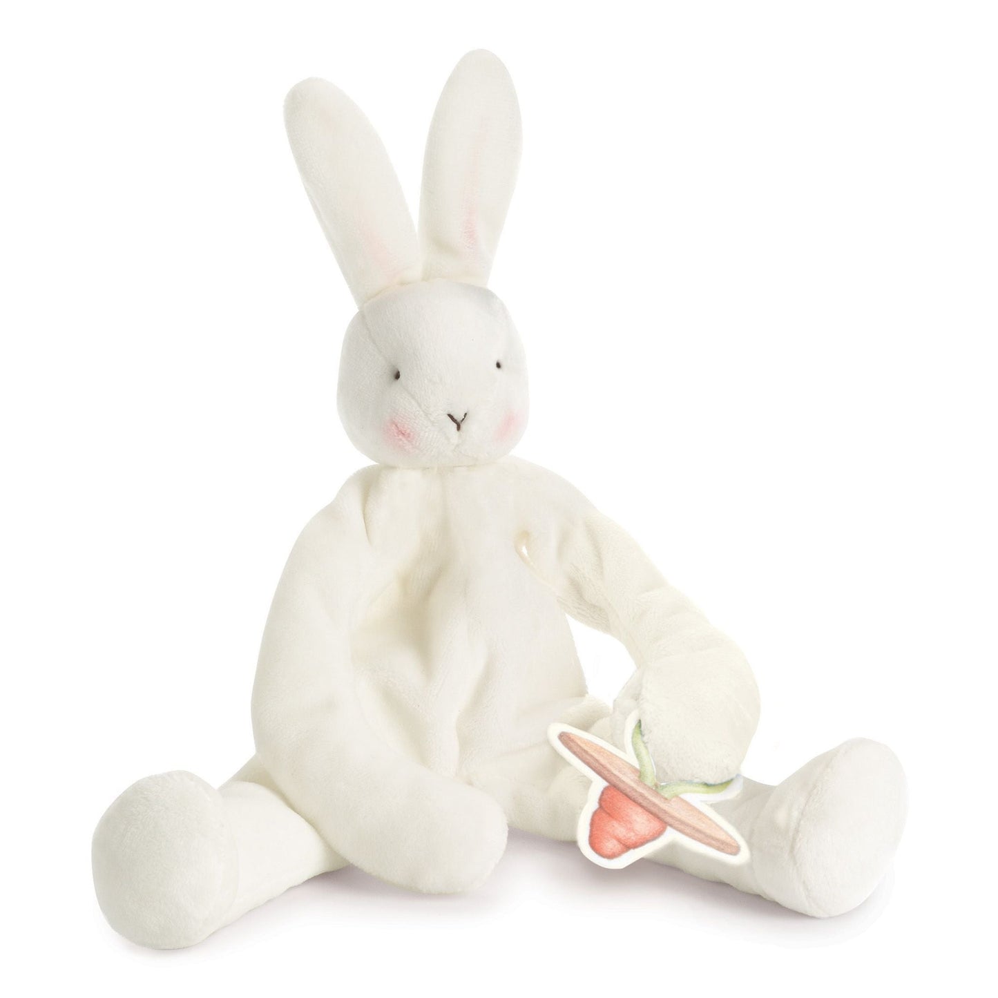 Bunnies by the bay soft and cuddly baby plush toy & pacifier holder - BUN BUN white plush bunny