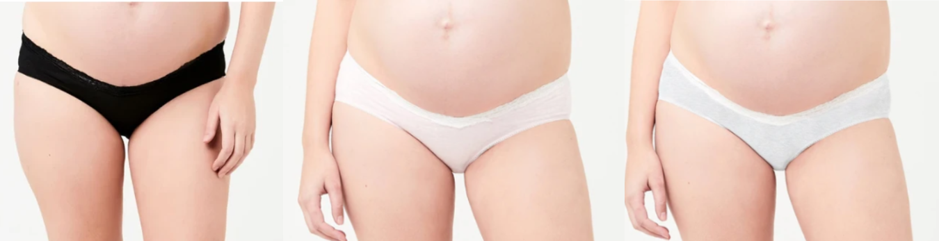Women's Ripe maternity maternity & post natal Lacey Brief undies in black, light grey or light pink