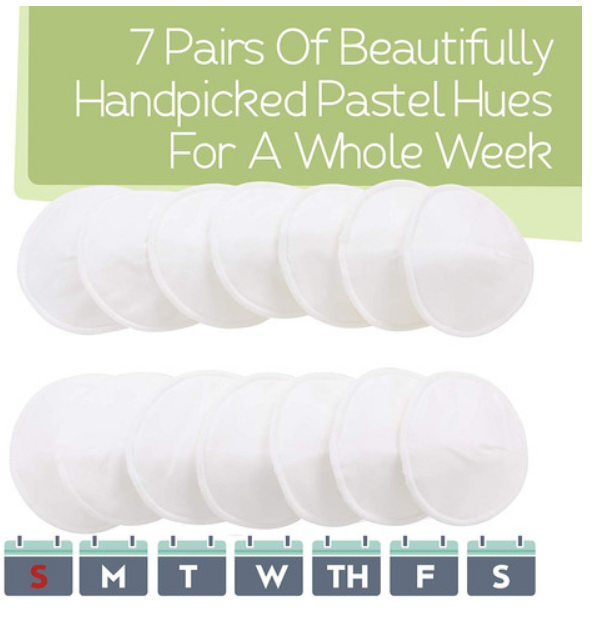 Women's KeaBabies organic reusable nursing pad set of 7 pairs