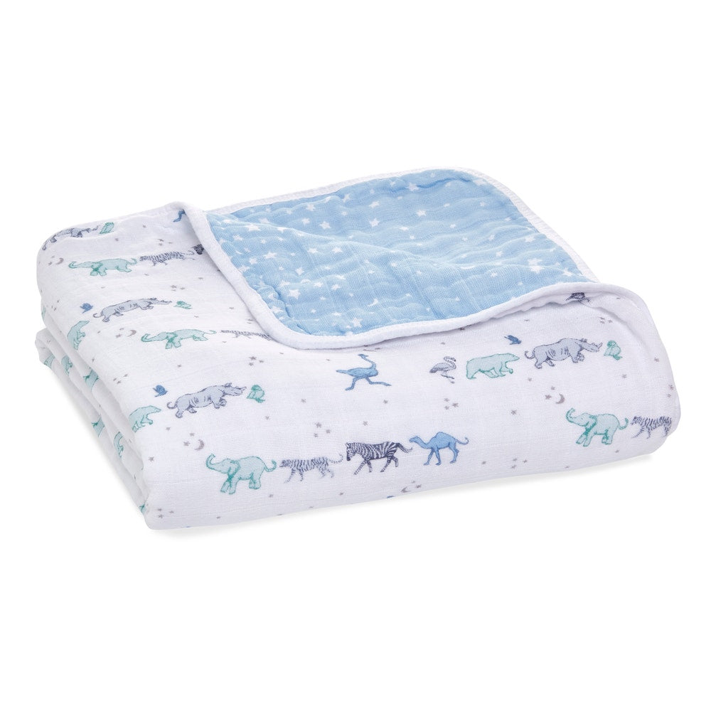 Aden and Anais "Rising Star" 100% cotton classic baby dream blanket for crib, stroller, playpen and more